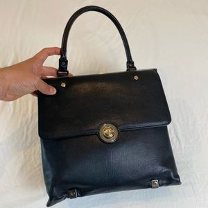 Lanvin Black Leather Top handle bag